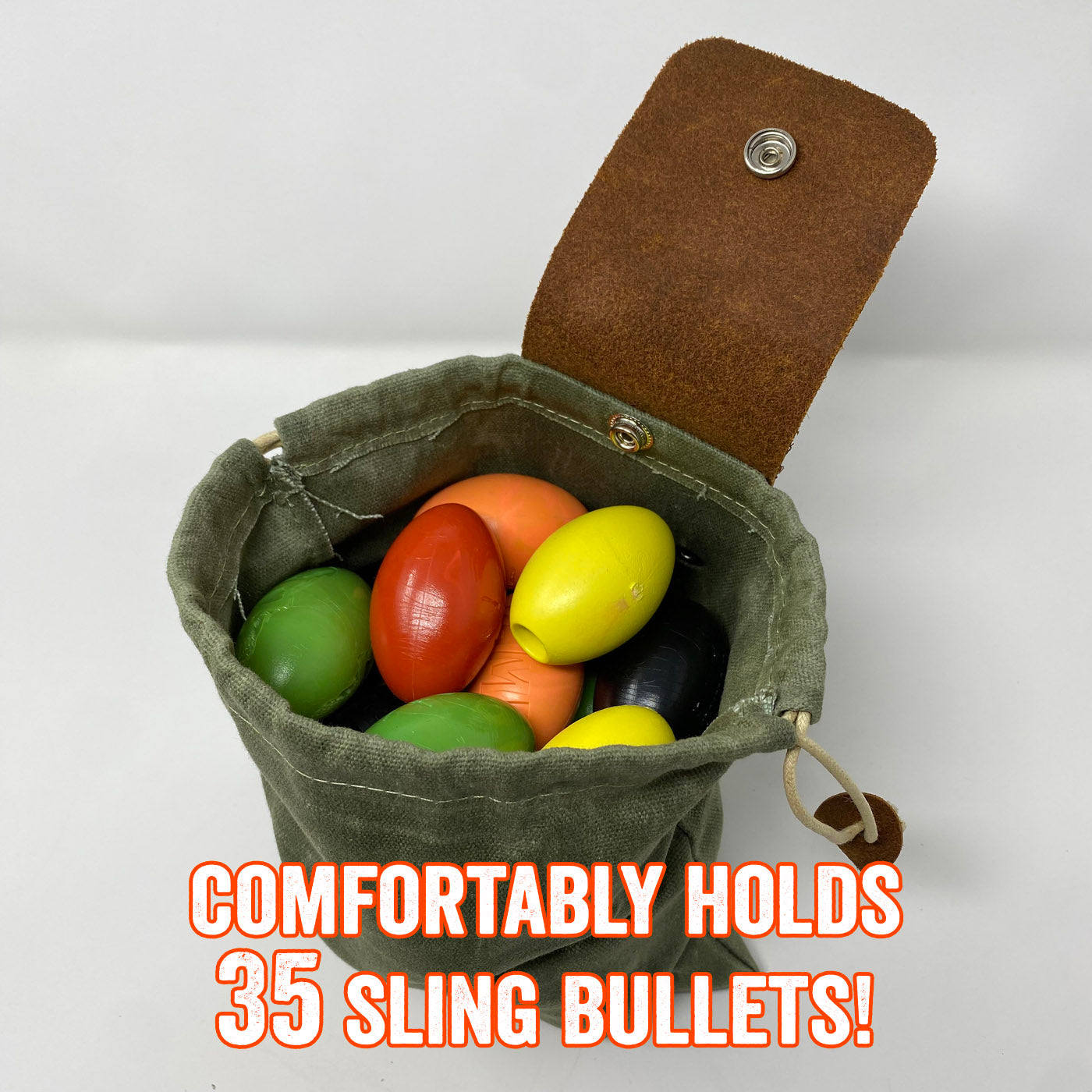 Drawstring Dump Pouch (Leather & Canvas)