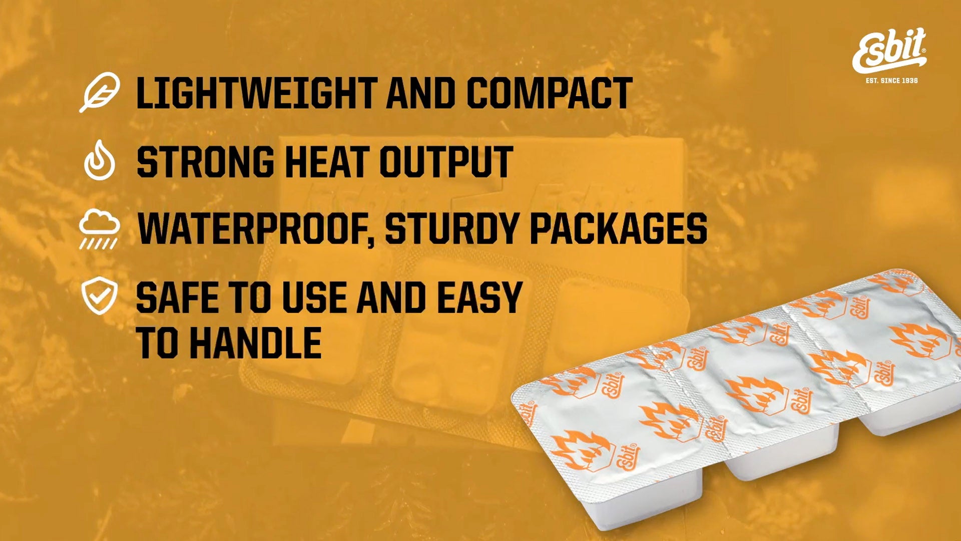 Esbit Emergency Folding Camp Stove (w/ 3 Solid Fuel Tablets)