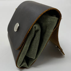 Drawstring Dump Pouch (Leather & Canvas)