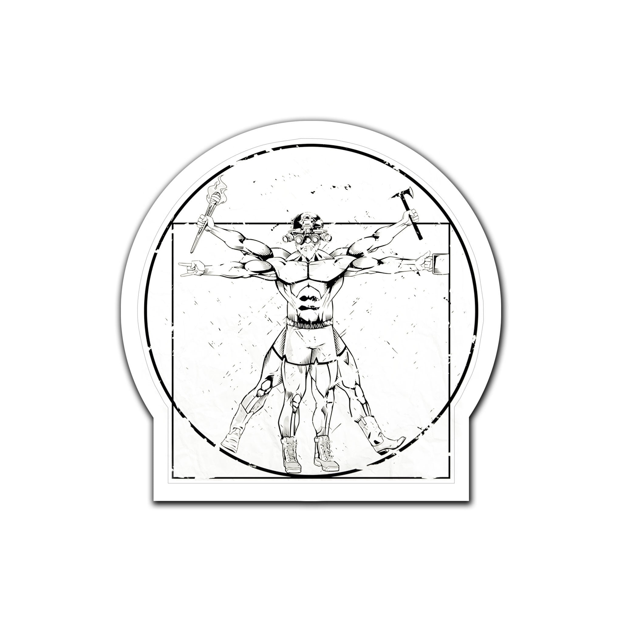 Vitruvian Man Sticker